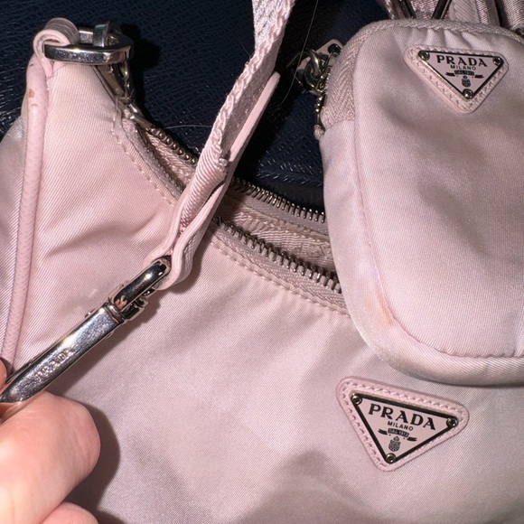 Prada Pink Crossbody Bag Set with Logo and Adjustable Strap - Picture 3 of 5